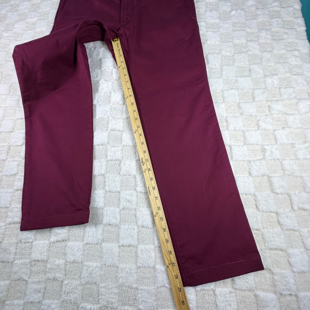 Polo Ralph Lauren Mens Stretch Slim Fit Chino Pants Burgundy Maroon 34 x 29 - Picture 2 of 12